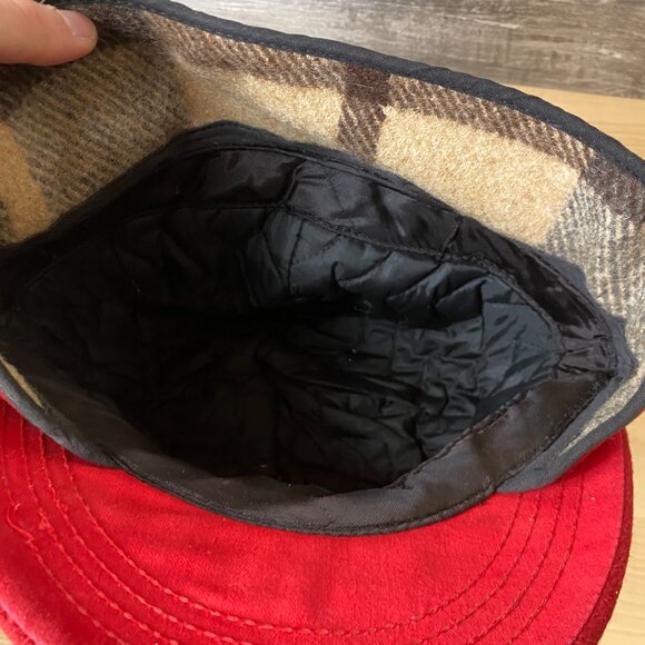 Vintage Wool Hat S/M Red Insulated Ear Flap Winter Outdoors - Picture 8 of 9
